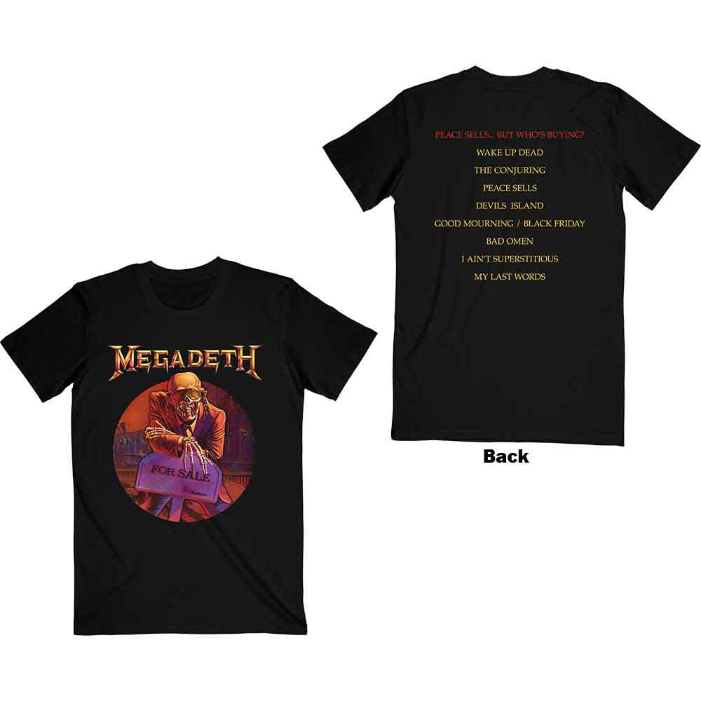 Megadeth - Peace Sells… Track list | T-Shirt Black