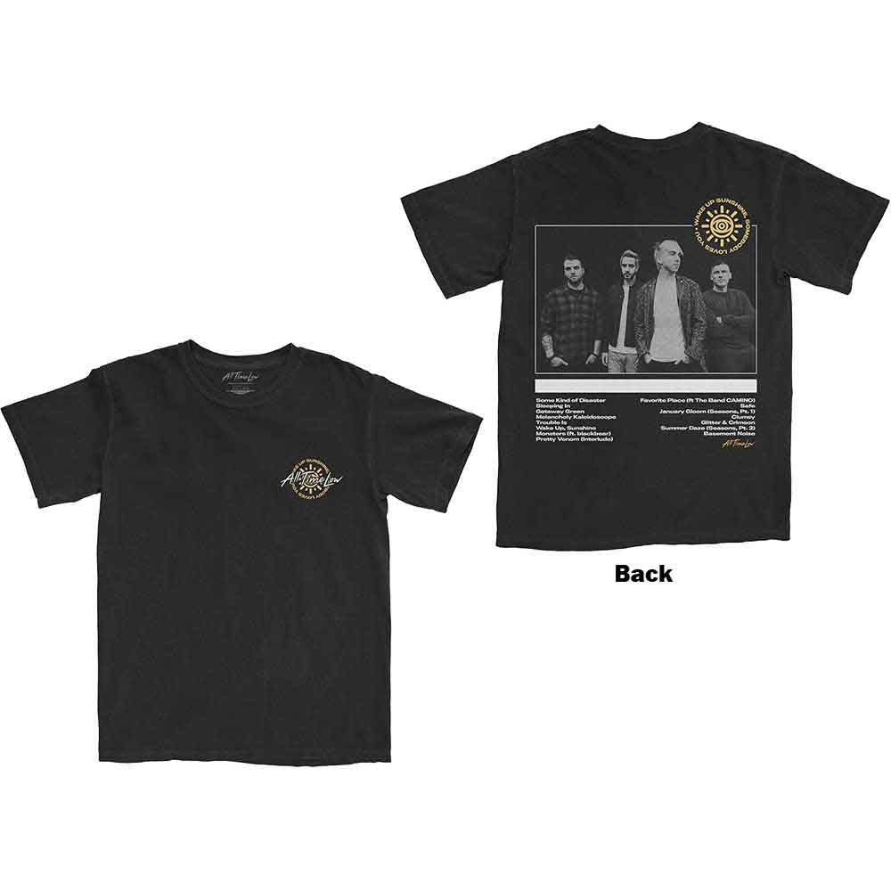 All Time Low - Wake Up Sunshine Track List | T-Shirt Black