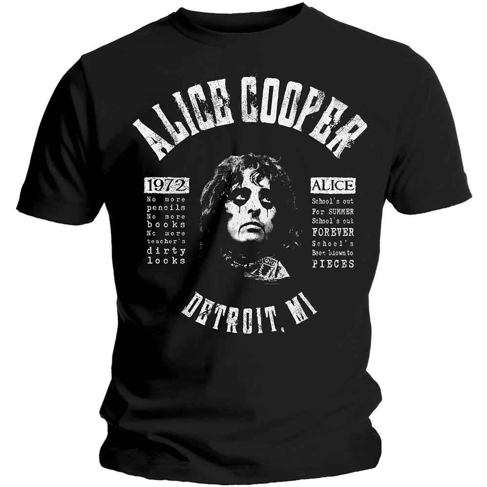 Alice Cooper - School's Out Lyrics | T-Shirt Black