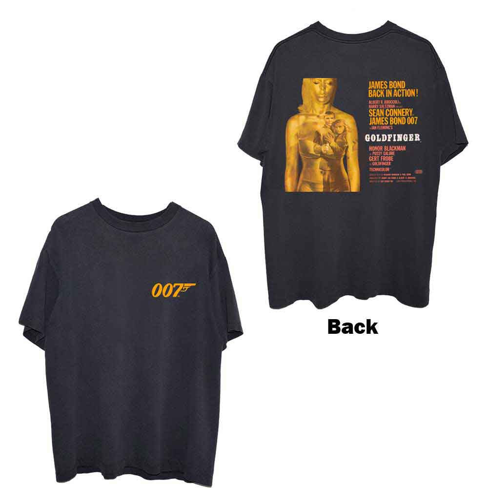James Bond 007 - Goldfinger Movie Poster | T-Shirt Black