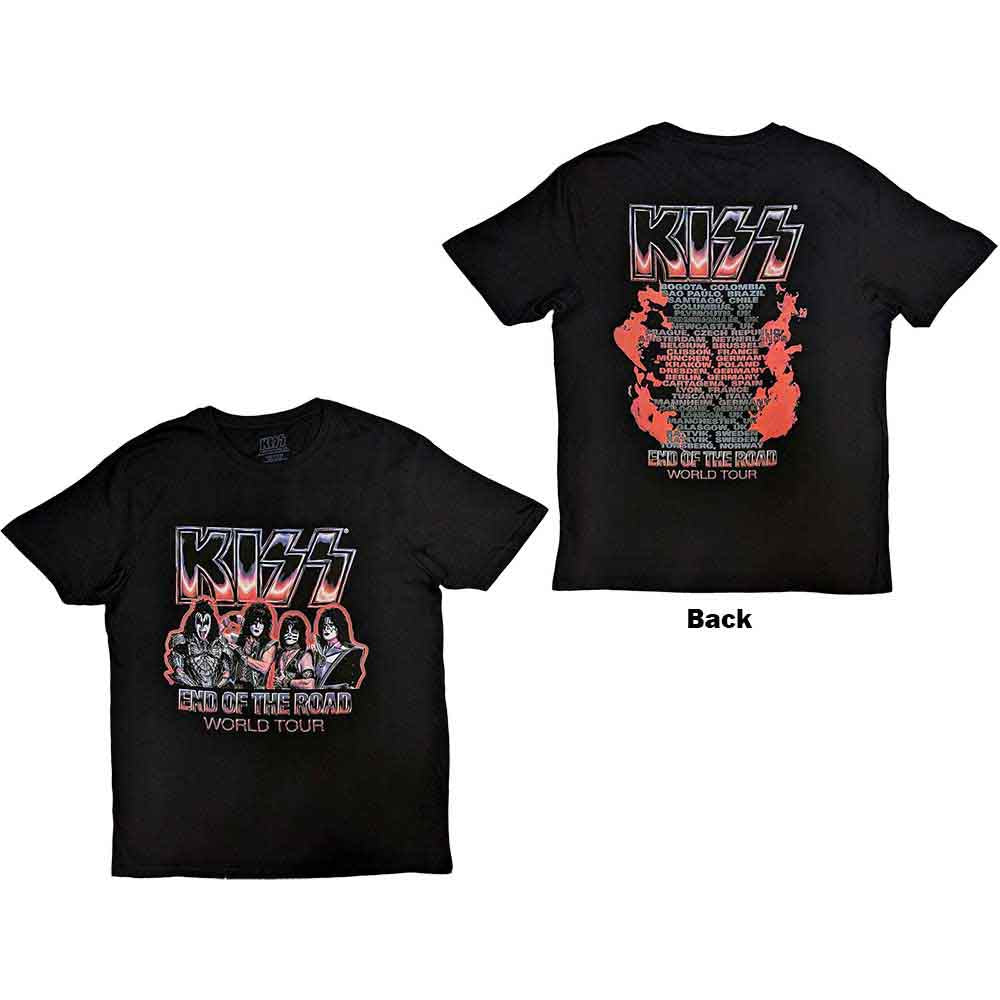 KISS - End Of The Road Tour Red | T-Shirt Black