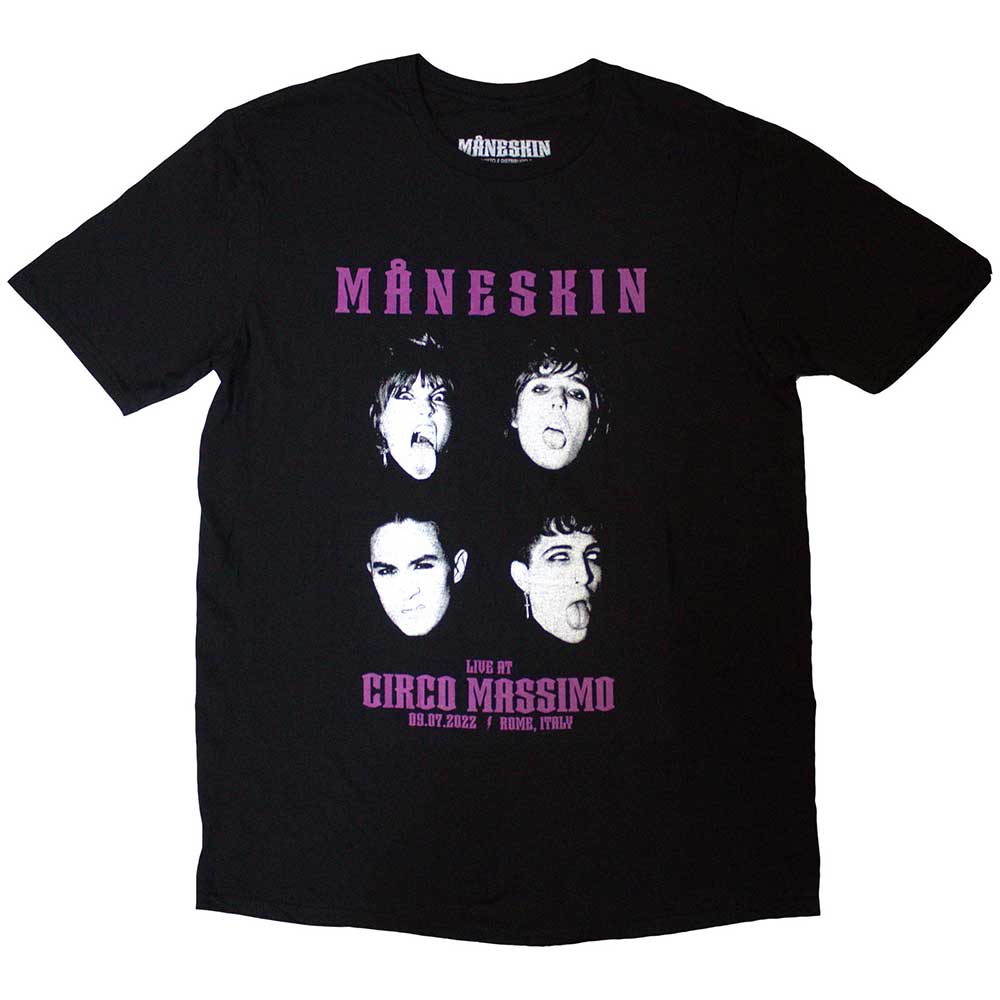Maneskin - Live At Circo Massimo 2022 Faces | T-Shirt Black