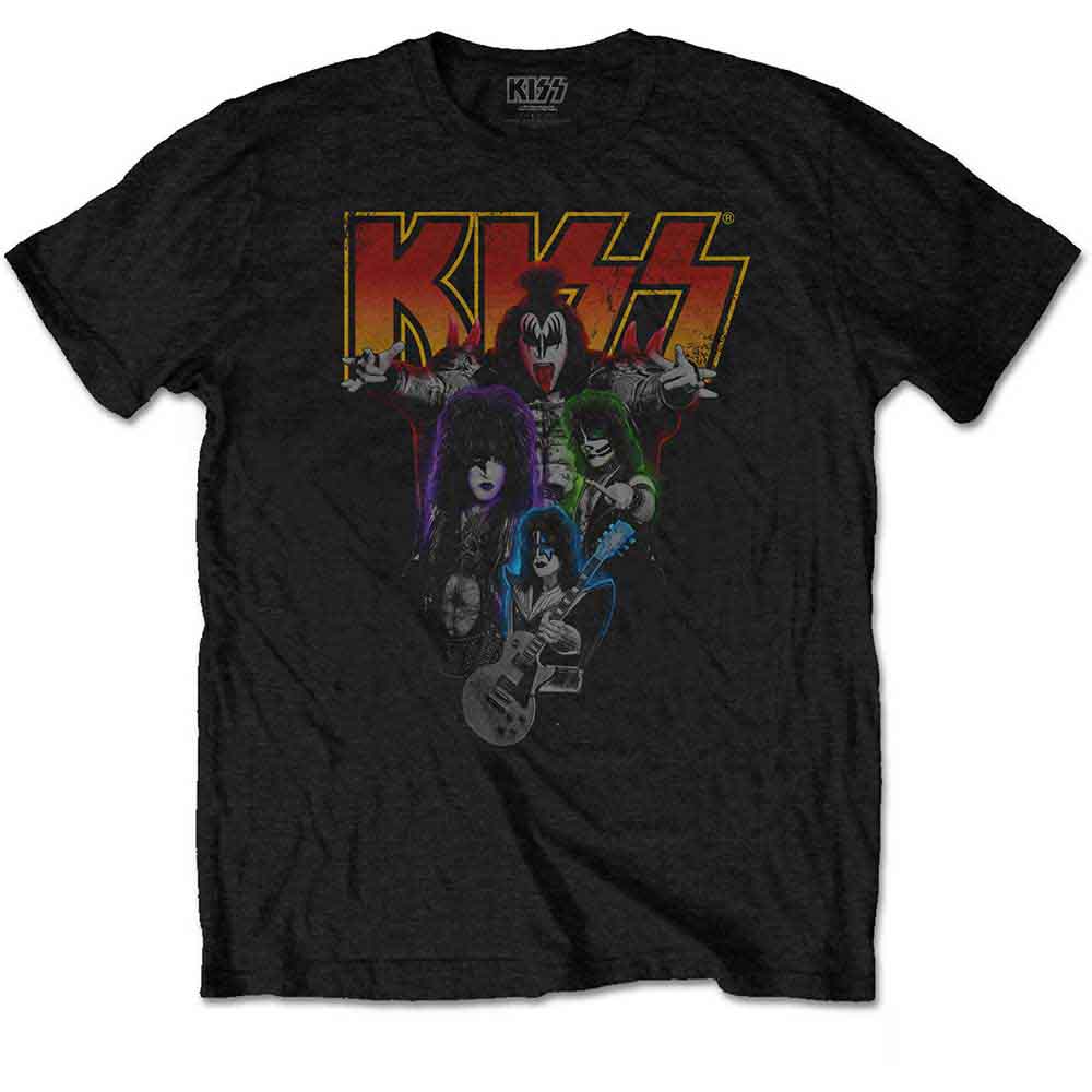 KISS - Neon Band | T-Shirt Black