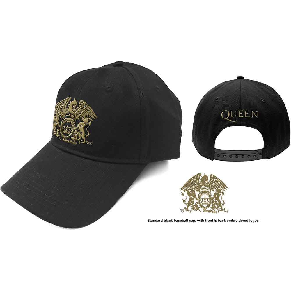 Queen - Gold Classic Crest | Hat Black
