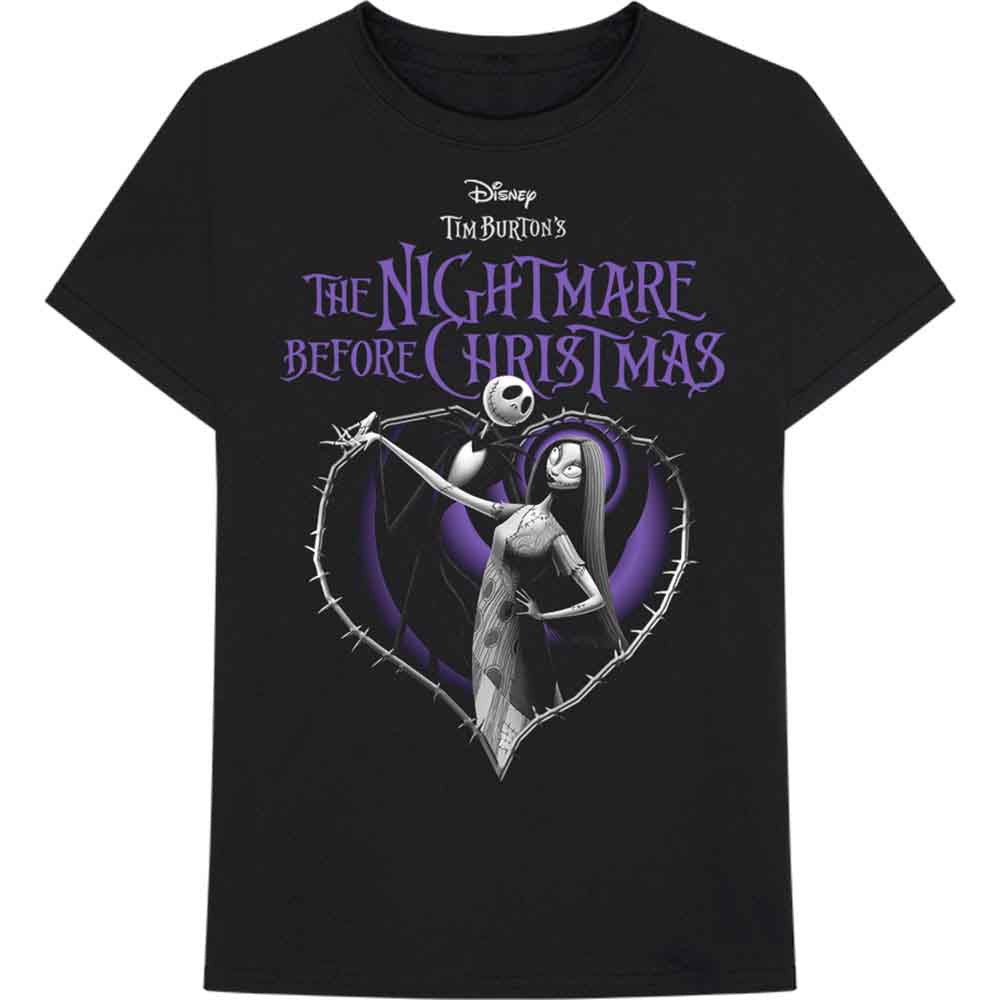 Disney - The Nightmare Before Christmas Purple Heart | T-Shirt Black
