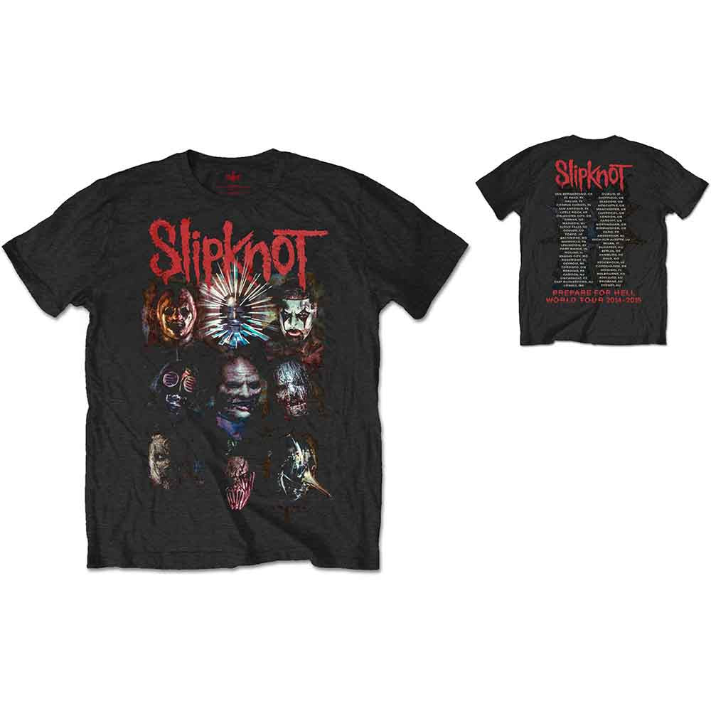 Slipknot - Prepare for Hell 2014-2015 Tour | T-Shirt Black