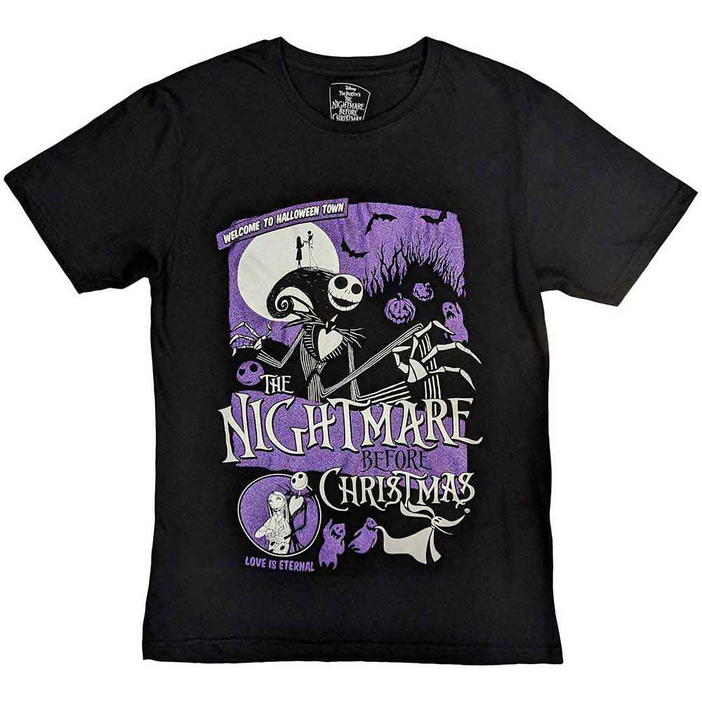 Disney - The Nightmare Before Christmas Welcome To Halloween Town | T-Shirt Black