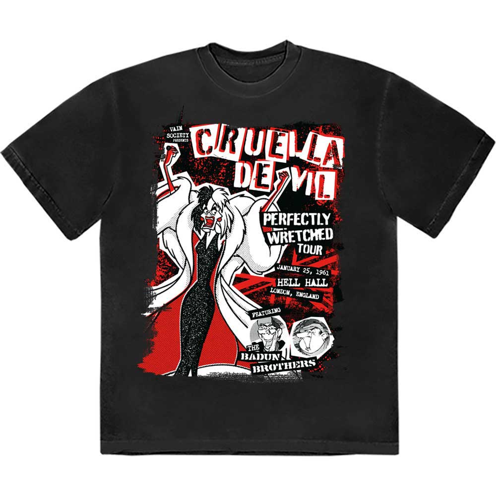 Disney - 101 Dalmatians Cruella Tour | T-Shirt Black
