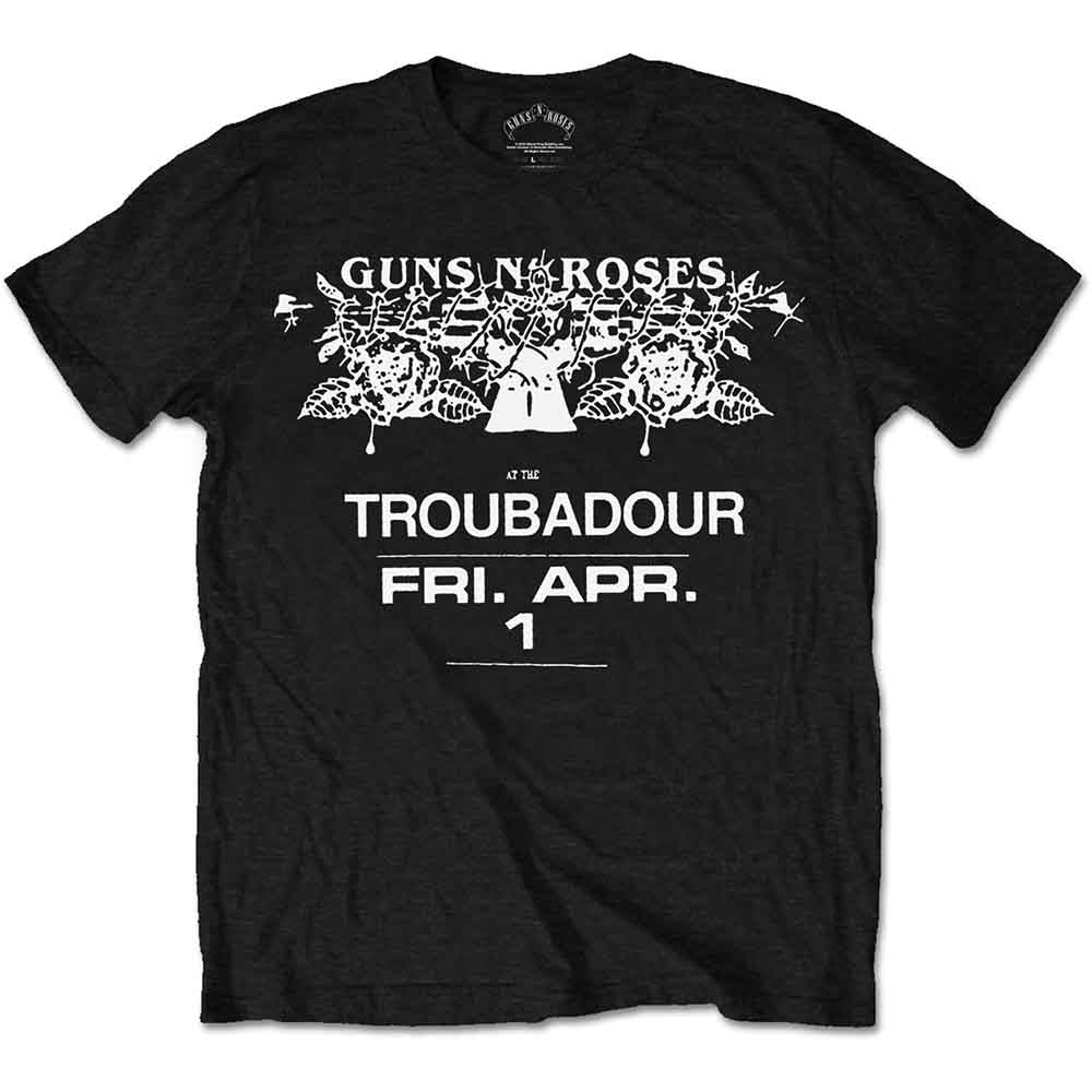 Guns N' Roses - Troubadour Flyer | T-Shirt Black