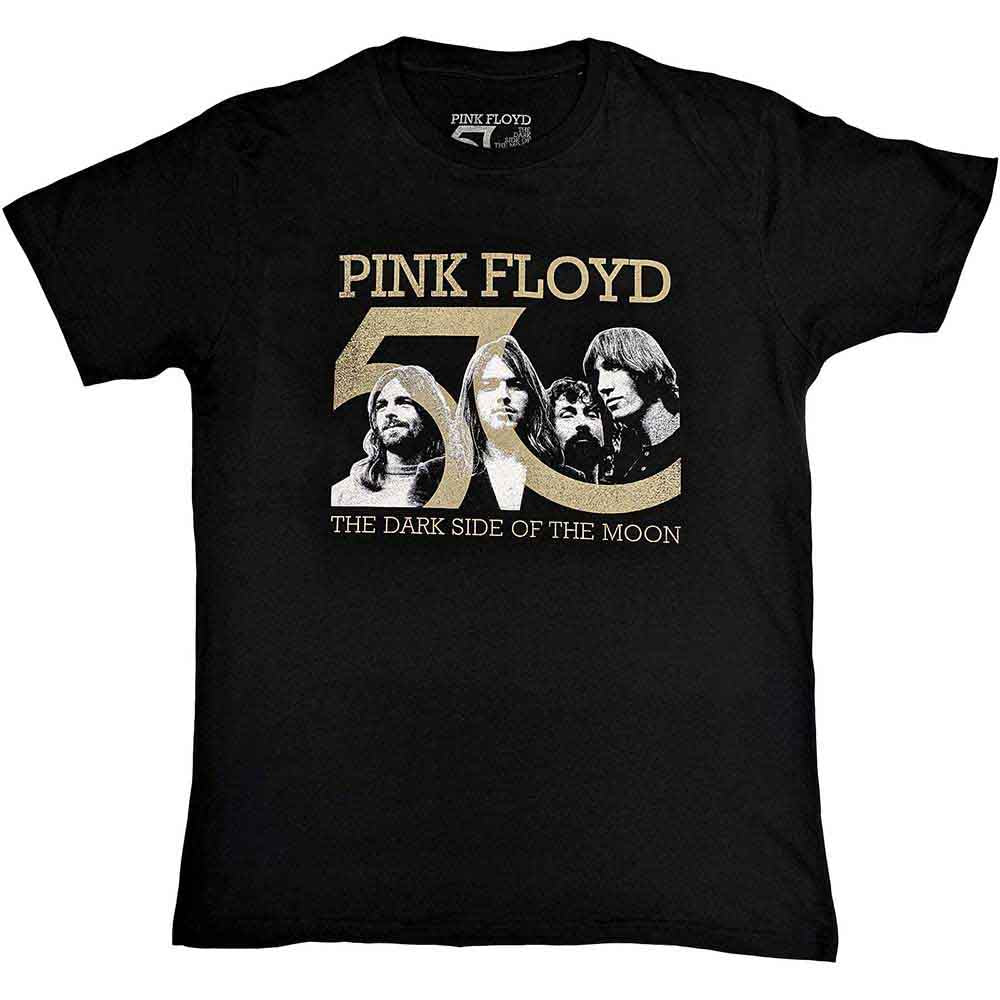 Pink Floyd - Band Photo & 50th Logo | T-Shirt Black