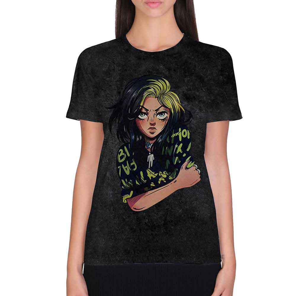 Billie Eilish - Anime Billie | T-Shirt Black