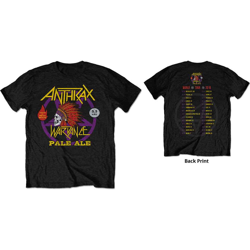 Anthrax - War Dance Paul Ale World Tour 2018 | T-Shirt Black
