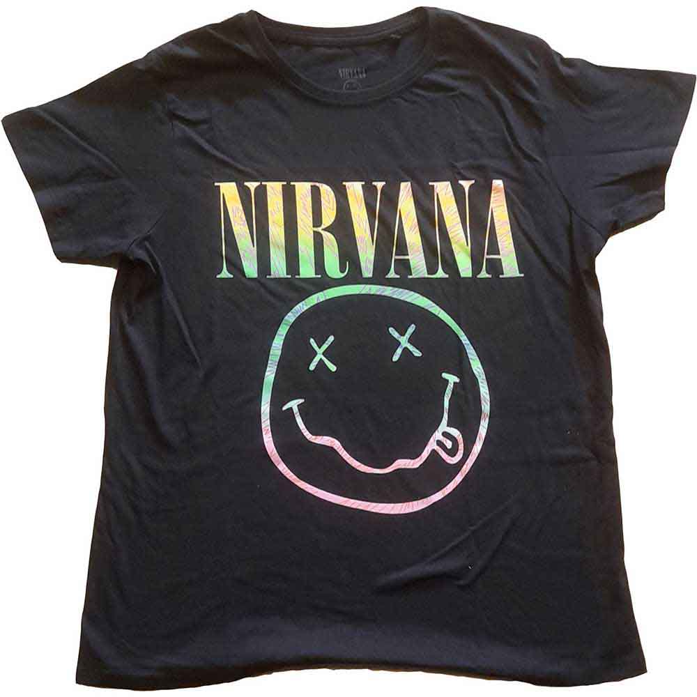Nirvana - Sorbet Ray Happy Face | T-Shirt Black