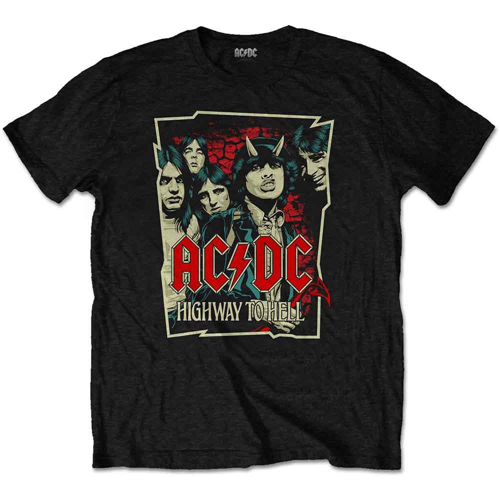 AC/DC - Highway To Hell Sketch | T-Shirt Black