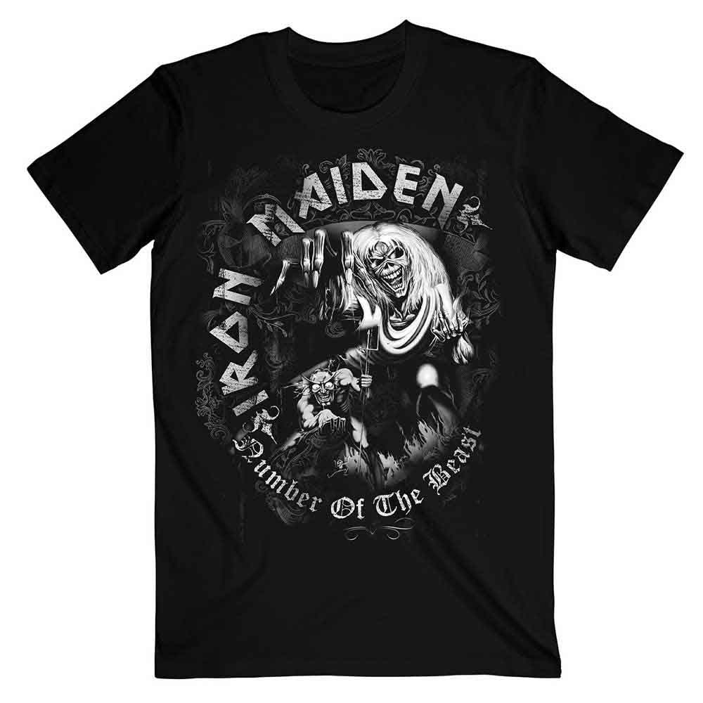 Iron Maiden - Number Of The Beast Grey Tone | T-Shirt Black
