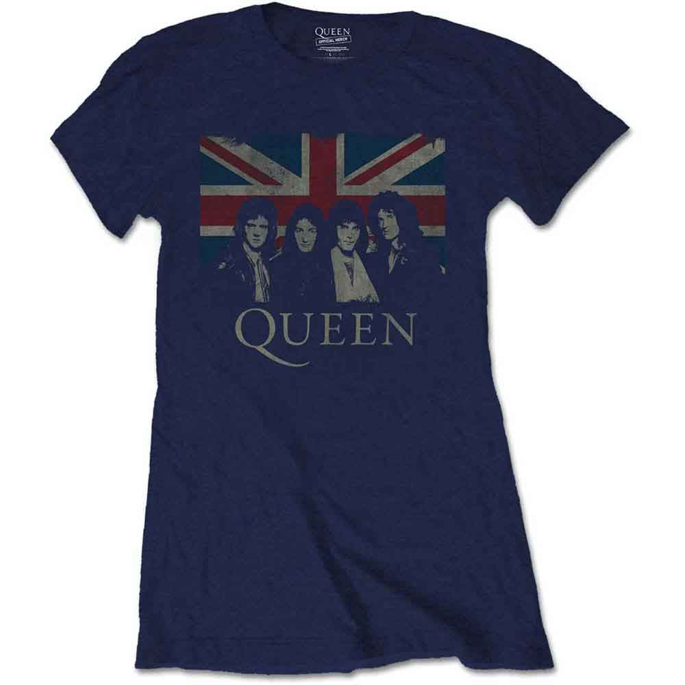 Queen - Vintage Union Jack | T-Shirt Blue