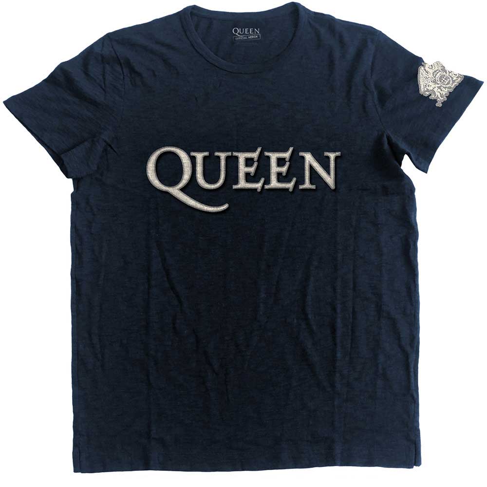 Queen - Logo & Crest | T-Shirt Blue