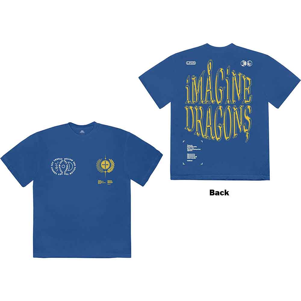Imagine Dragons - Lyrics | T-Shirt Blue