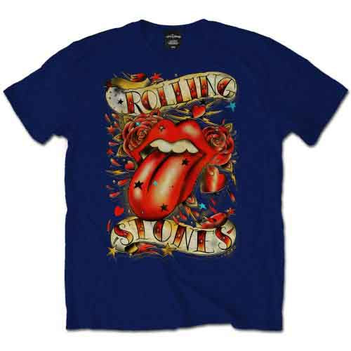 The Rolling Stones - Tongue & Stars | T-Shirt Blue