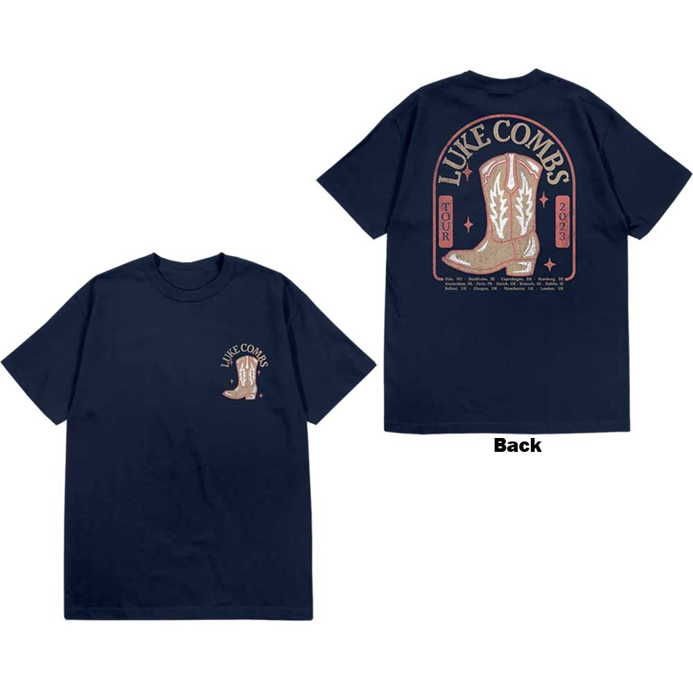 Luke Combs - Tour '23 Cowboy Boot | T-Shirt Blue
