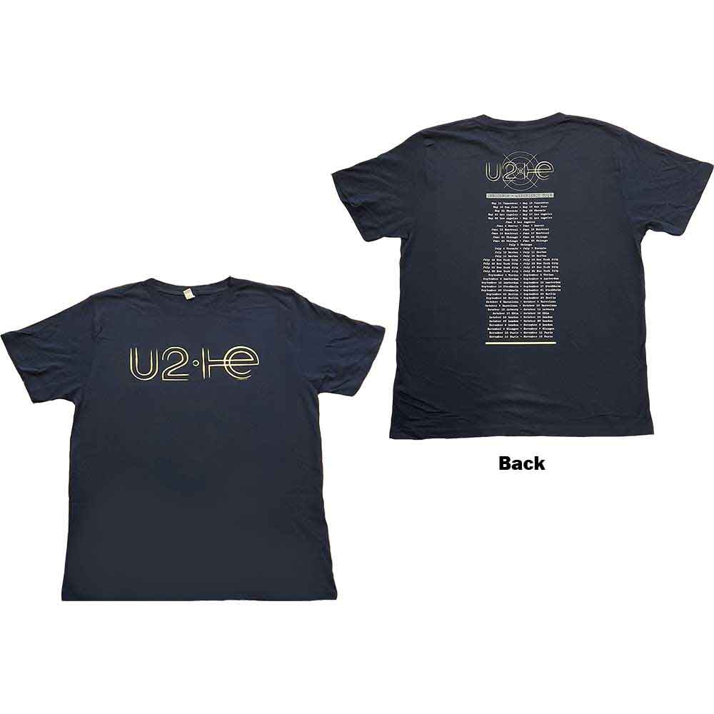 U2 - I+E 2015 Tour Dates | T-Shirt Blue
