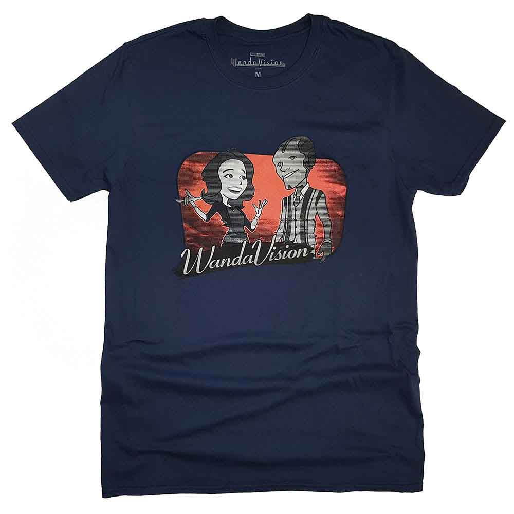 Marvel Comics - WandaVision Red Logo Cartoon | T-Shirt Blue