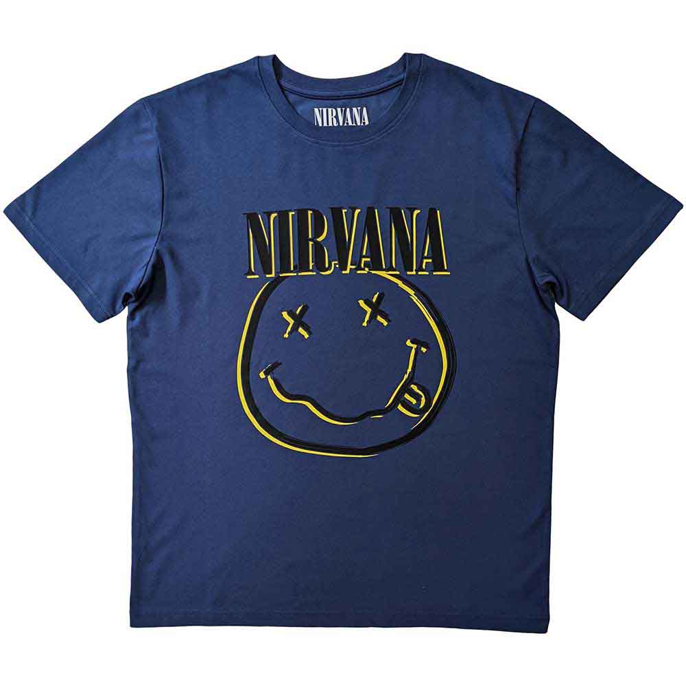 Nirvana - Inverse Happy Face | T-Shirt Blue