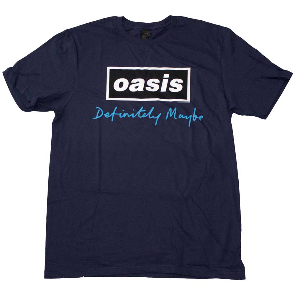 Oasis - Definitely Maybe Text Logo | Blue