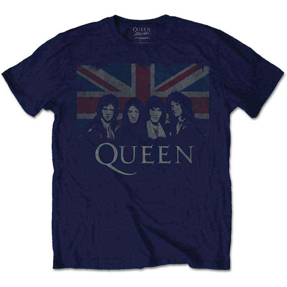 Queen - Vintage Union Jack | T-Shirt Blue