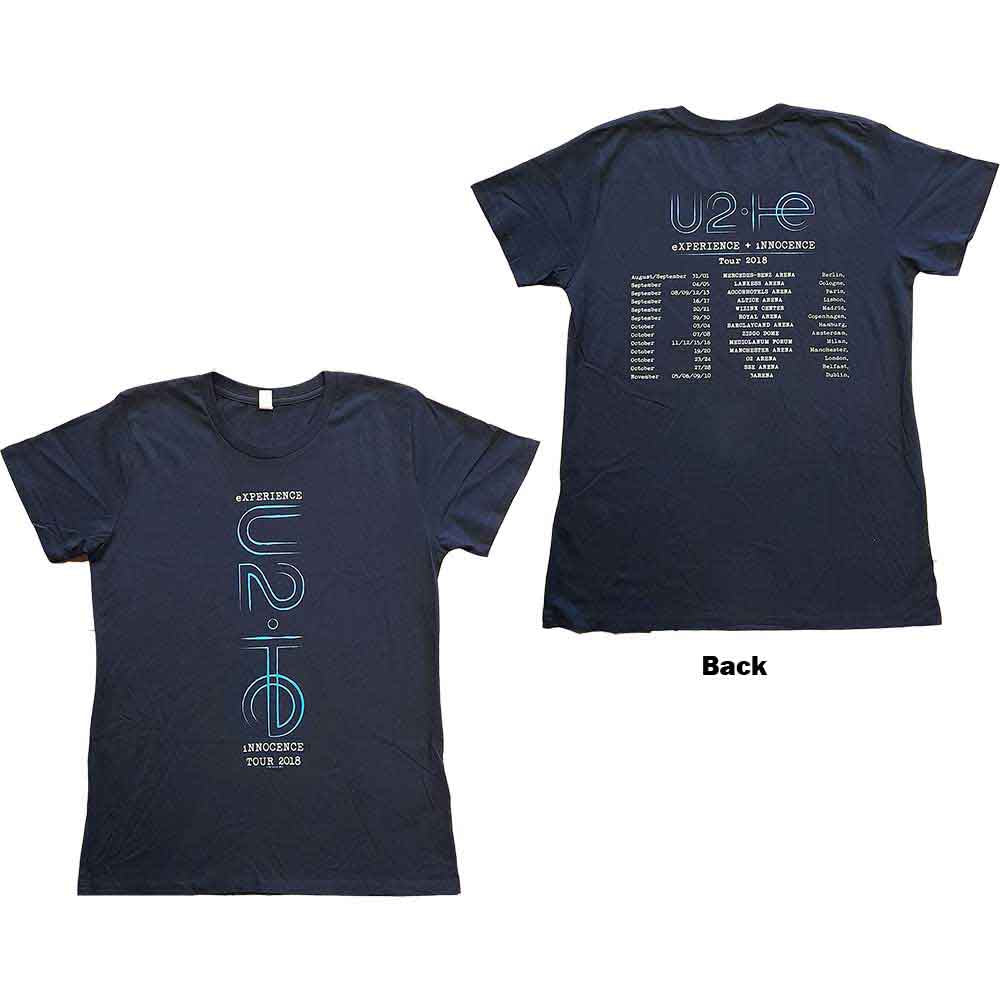 U2 - I+E 2018 Tour Dates | T-Shirt Blue