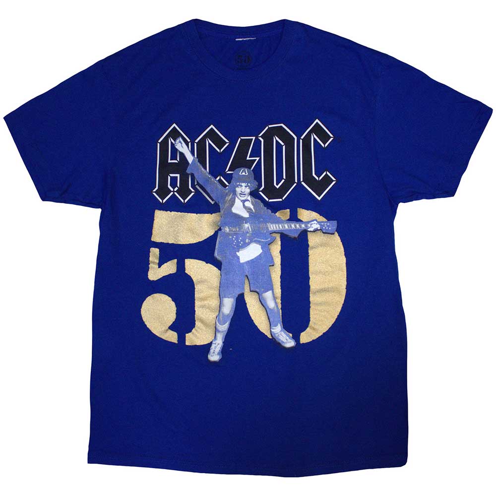 AC/DC - Gold Fifty | T-Shirt Blue