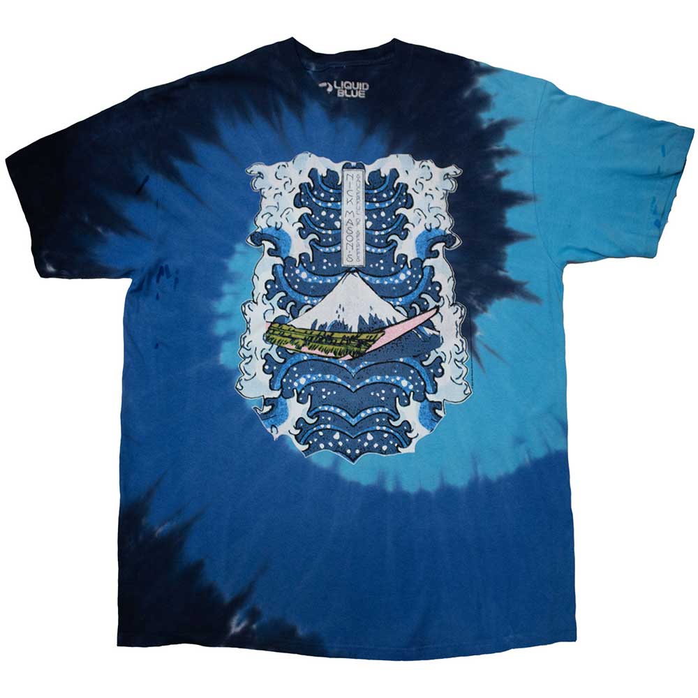 Nick Mason's Saucerful of Secrets - Hokusai Wave Dip Dye | T-Shirt Blue
