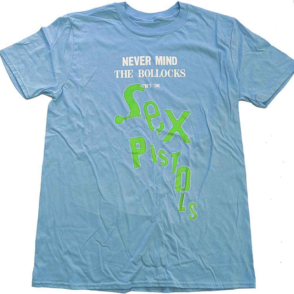 The Sex Pistols - Never Mind The Bollocks Drop Logo | T-Shirt Blue