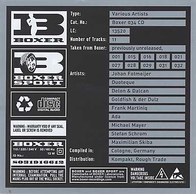 VA - Boxer Compilation Vol. 1 | CD