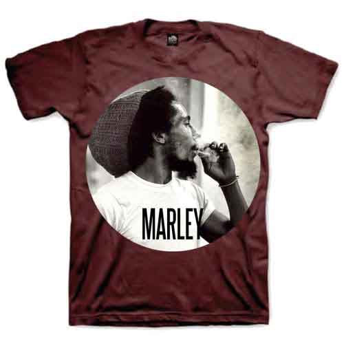 Bob Marley - Smokin Circle | T-Shirt Brown