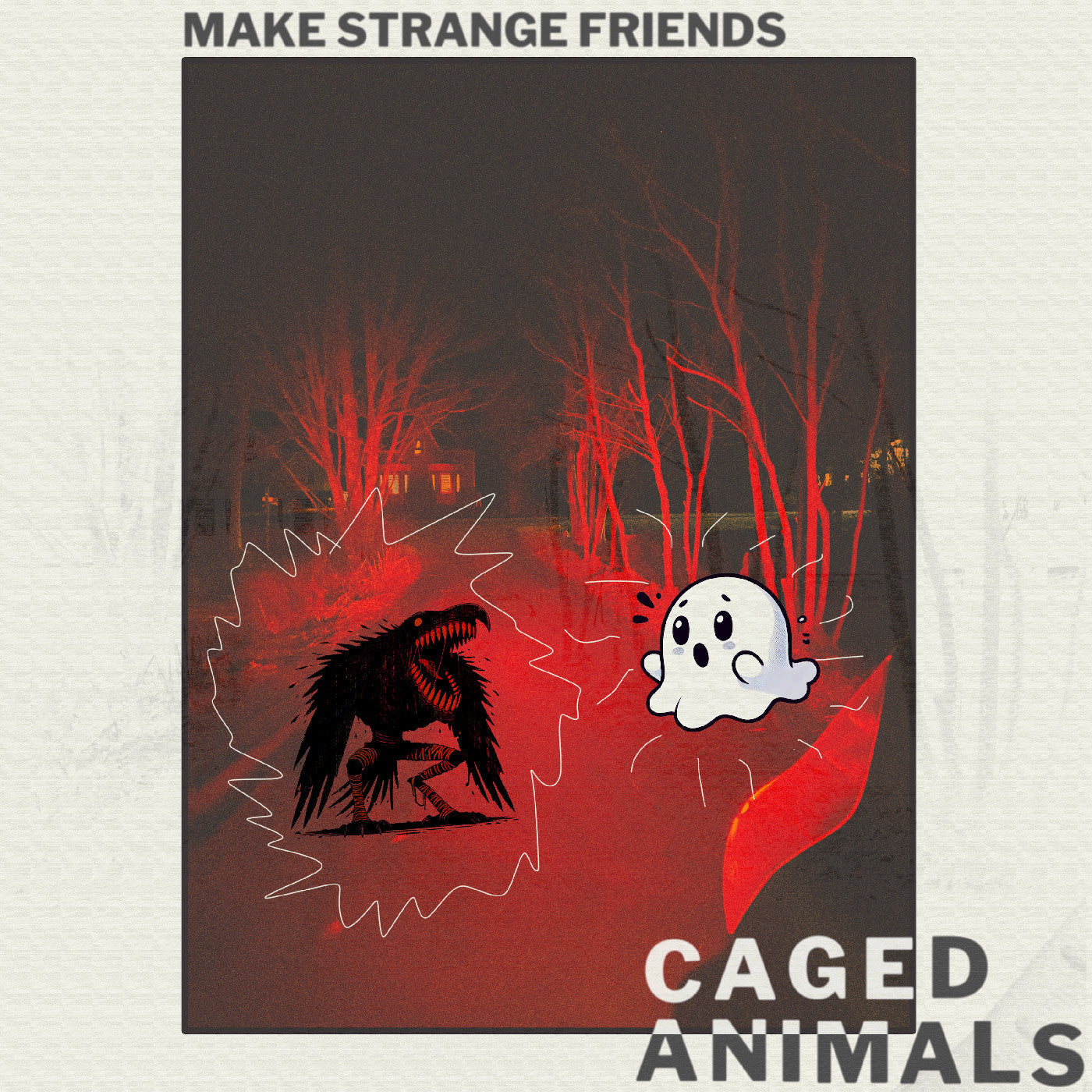 Caged Animals | Make Strange Friends (Translucent Ruby Vinyl) | Vinyl