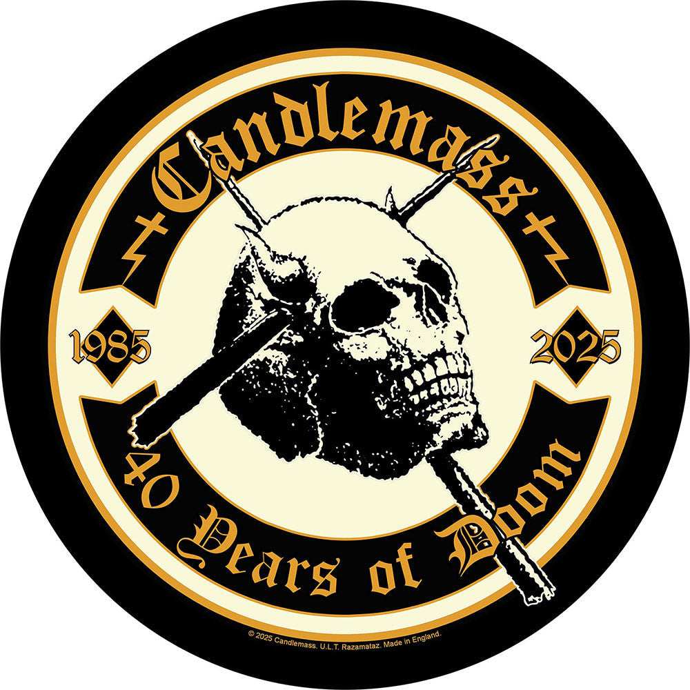Candlemass - 40 Years Of Doom Back Patch | Apparel