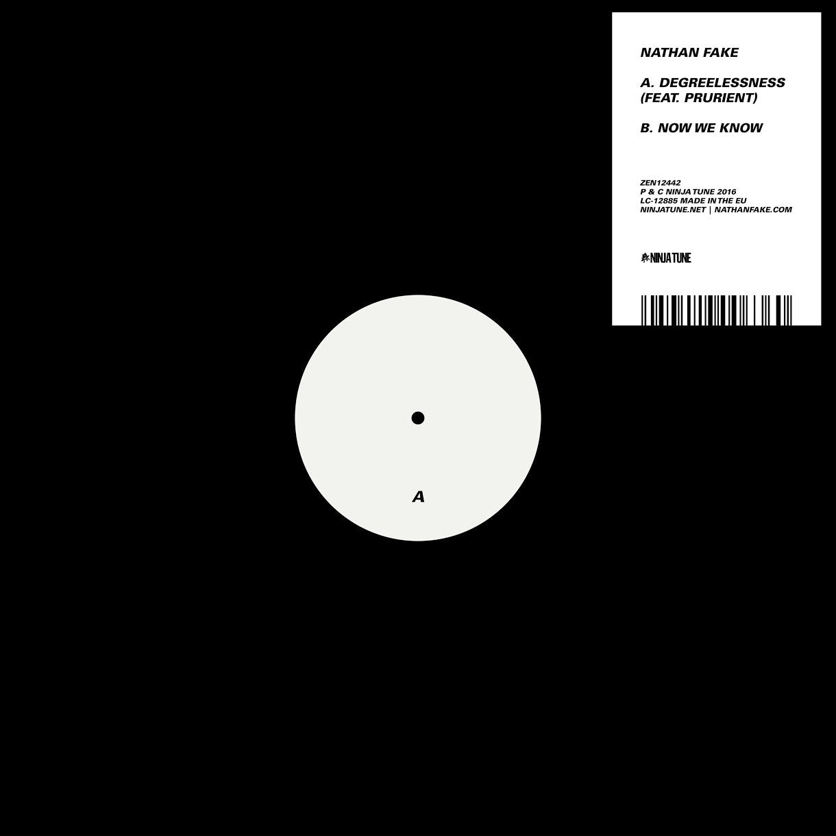 Nathan Fake - DEGREELESSNESS feat. Prurient b/w Now We Know | Vinyl