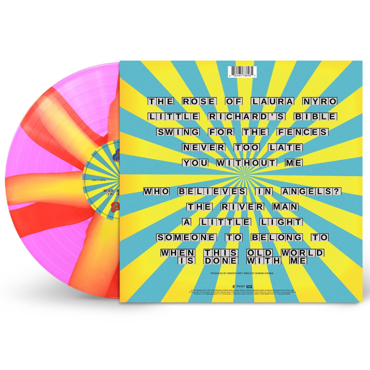 Elton John & Brandi Carlile - Who Believes In Angels? (Indie Exclusive, Limited Edition, Pink & Orange Spiral Colored Vinyl) | Vinyl