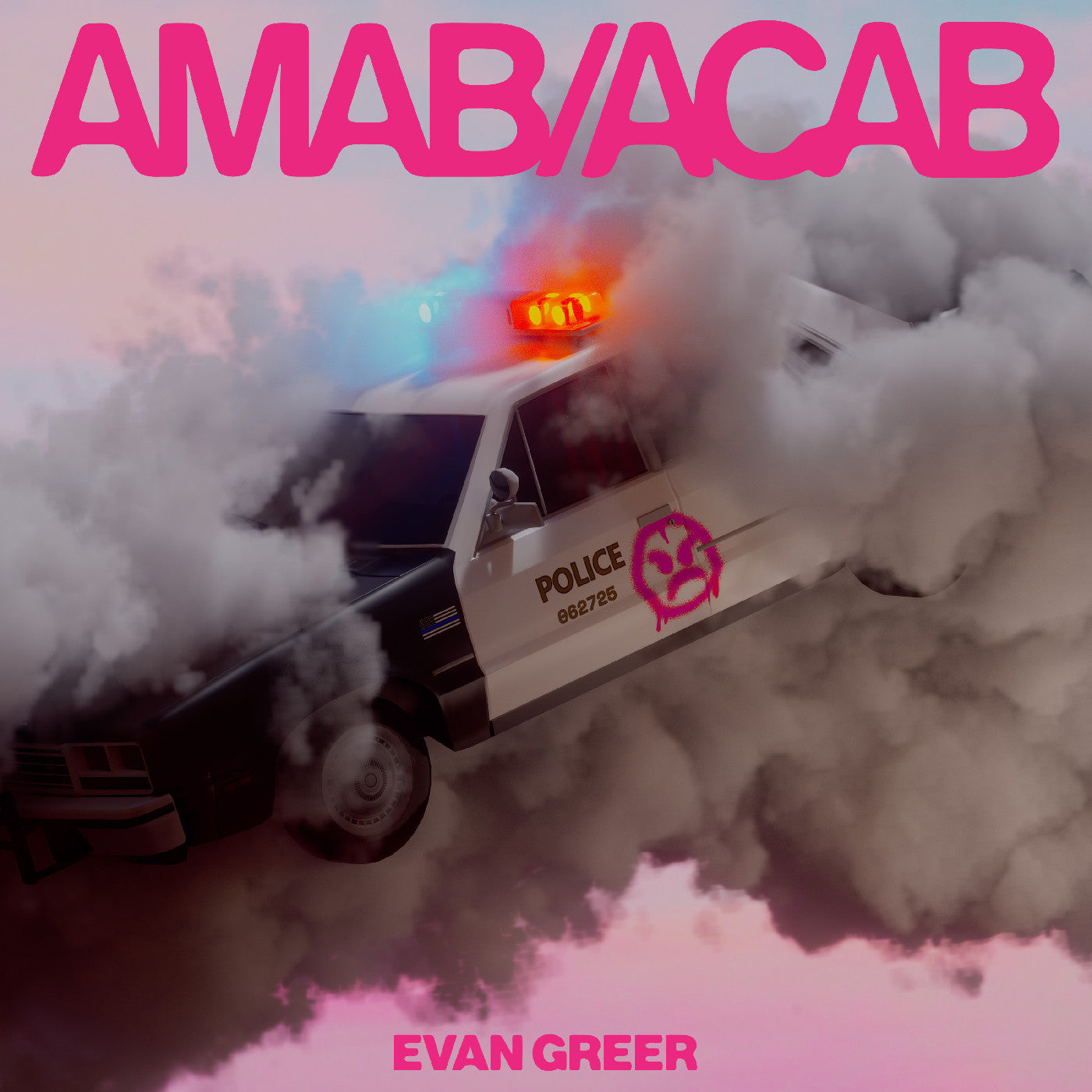 Evan Greer | Amab/Acab (Clear/Pink Cloud Vinyl) | Vinyl