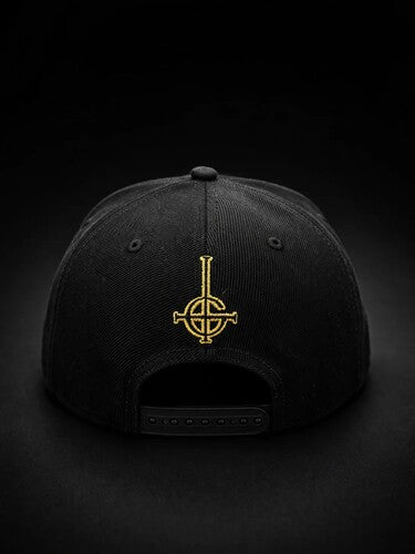 Ghost - Ghost - 3D Logo Metallic Gold - 6 Panel Flatbill Snapback Cap - Black (Hat / Cap, Black) | Hat