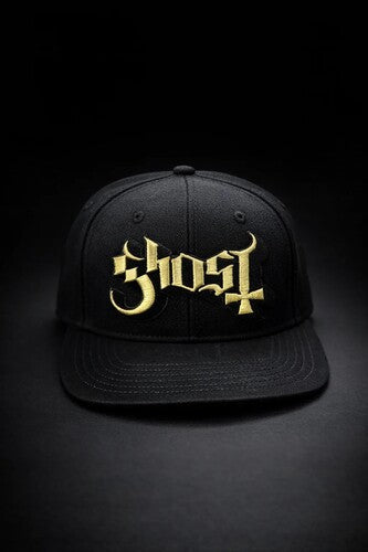 Ghost - Ghost - 3D Logo Metallic Gold - 6 Panel Flatbill Snapback Cap - Black (Hat / Cap, Black) | Hat