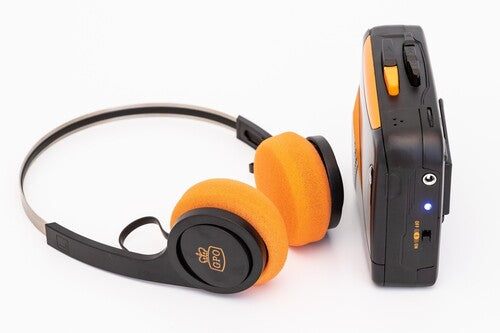 GPO - GPO Bluetooth Personal Cassette Player/Radio with Headphones (Bluetooth, Black) | Personal Cassette Player