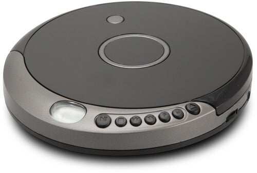 GPX - GPX PCB319B Bluetooth Wireless Personal CD Player -Portable - 60 Second Anti-Skip Includes Earbuds (Black/Silver) | CD Player
