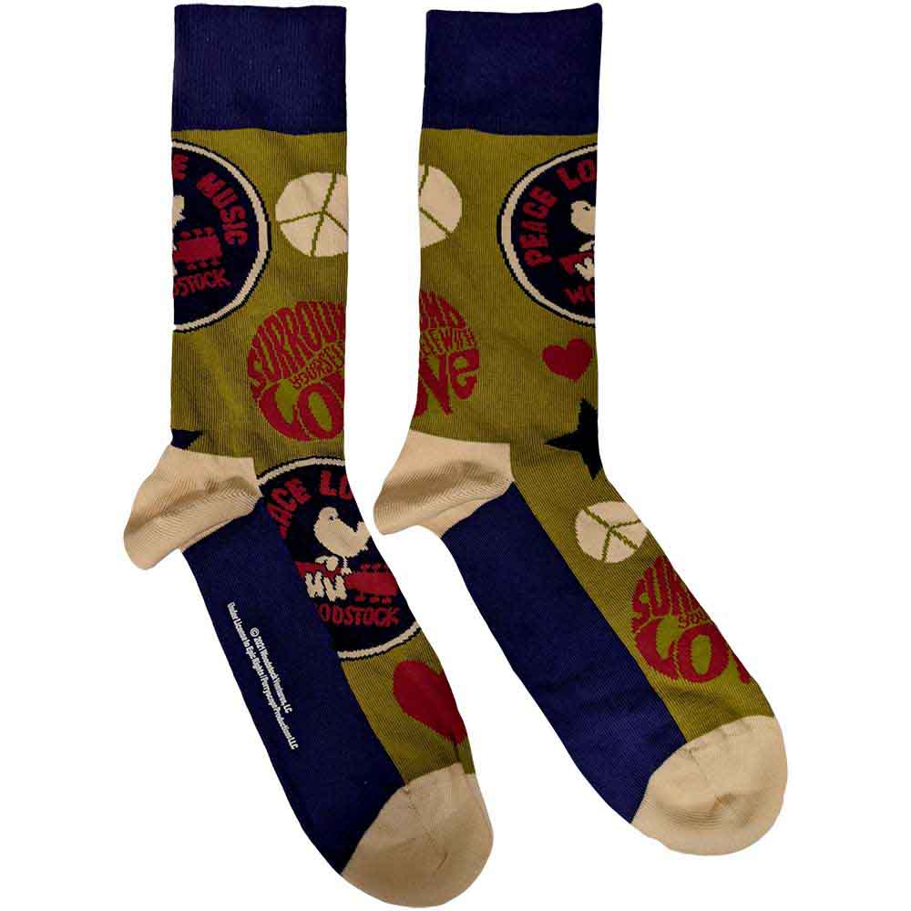 Woodstock - Peace - Love - Music | Socks Green