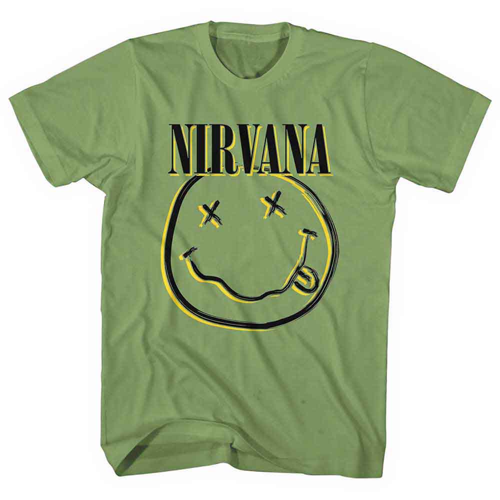 Nirvana - Inverse Happy Face | T-Shirt Green