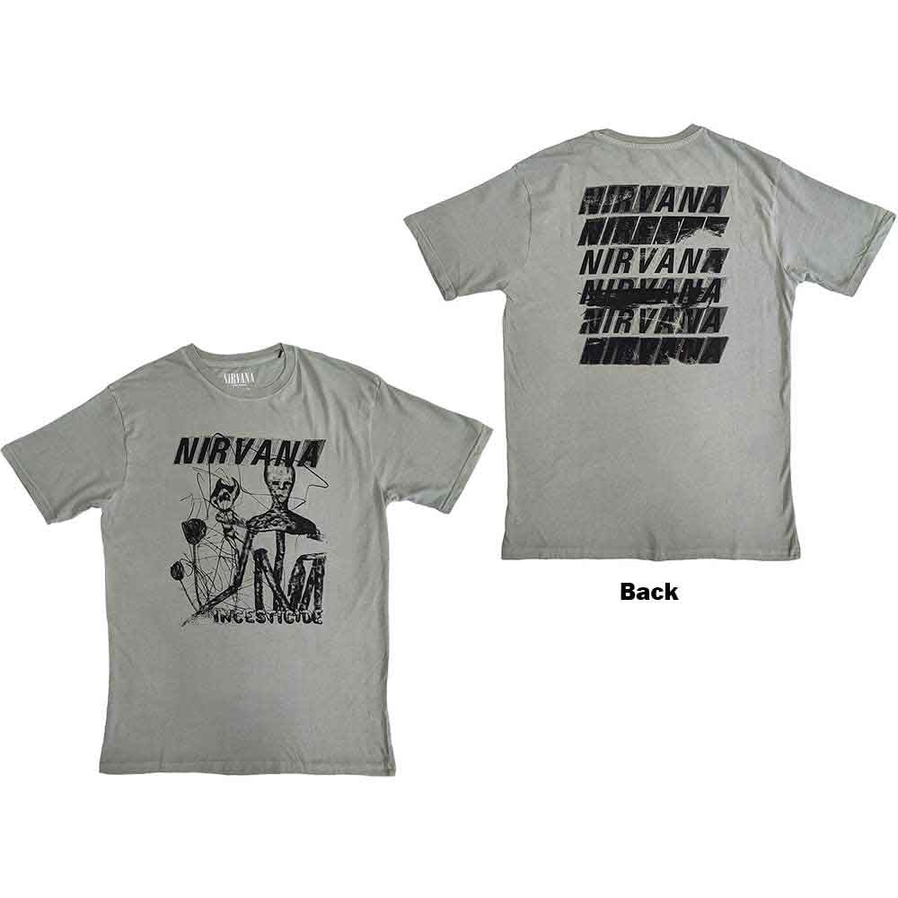 Nirvana - Incesticide Stacked Logo | T-Shirt Green