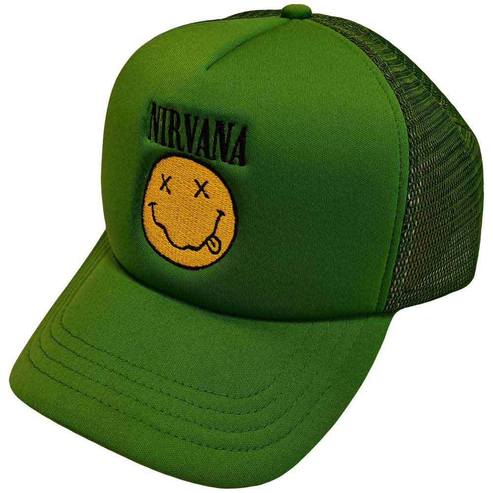 Nirvana - Logo & Happy Face | Hat Green