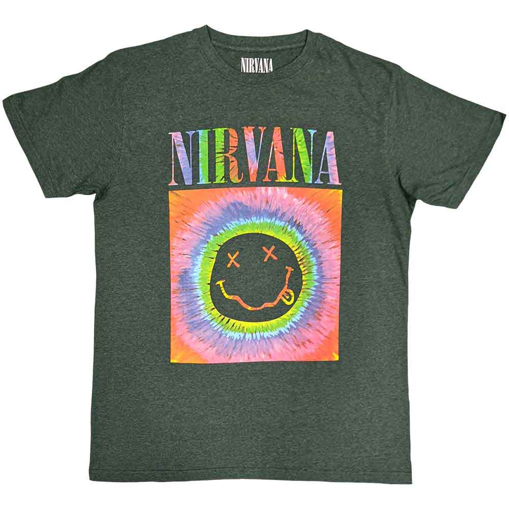 Nirvana - Happy Face Glow Box | T-Shirt Green