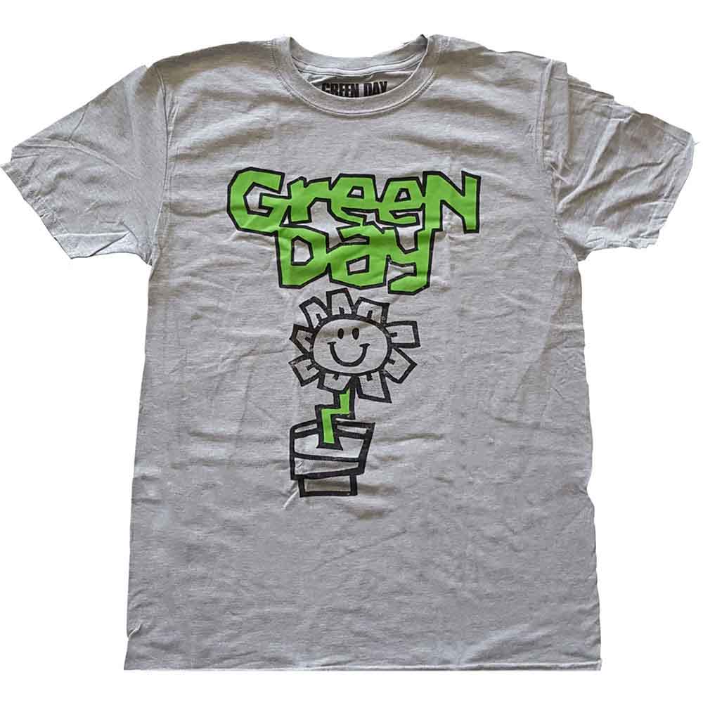 Green Day - Flower Pot | T-Shirt Grey